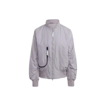 Adidas X Stella McCartney Spordir&otilde;ivad Kootud Bomberjakk Logotempliga Naiste &Uuml;ler&otilde;ivad Tuvihall IP1371 M gray