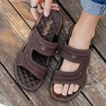 Hingavad, pehmed, libisemisvastased, vee- ja kulumiskindlad paksu tallaga kaheotstarbelised sandaalid meeste suvise rannapuhkuse jaoks, hingavad ja sussid 40 must