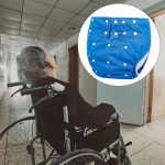 Adjustable Adult Cloth Diaper Washable for Incontinence TPU Coat Easy to Dry Undewear Pants Blue