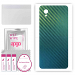 apgo Protective Skin Sticker for the back compatible with Alcatel 1 Plus, Wrap Film, Foil, Vinyl - Pattern Carbon Chameleon CAKA1