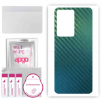 apgo Protective Skin Sticker for the back compatible with ZTE Tiabji A41 Pro, Wrap Film, Foil, Vinyl - Pattern Carbon Chameleon CAKA1