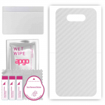 apgo Protective Skin Sticker for the back compatible with LG K31 Rebel, Wrap Film, Foil, Vinyl - Pattern Transparent Carbon