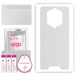 apgo kaitsev nahakleebis tagak&uuml;ljele, mis &uuml;hildub Blackview BV6600 Pro, &uuml;mbriskilega, fooliumiga, vin&uuml;&uuml;liga &ndash; mustriga l&auml;bipaistev s&uuml;sinik