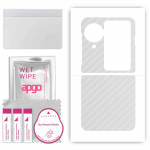 apgo Protective Skin Sticker for the back compatible with Oppo Find N3 Flip, Wrap Film, Foil, Vinyl - Pattern Transparent Carbon