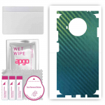apgo Protective Skin Sticker for the back+sides compatible with Xiaomi Mi 10T Lite 5G, Full Wrap Film, Foil, Vinyl - Pattern Carbon Chameleon CAKA1