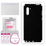 apgo Protective Skin Sticker for the back+sides compatible with Samsung Galaxy Note 10 5G, Full Wrap Film, Foil, Vinyl - Pattern Matte Black