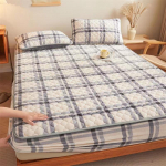 Pehme, paksu sametist tepitud voodipadja kaitsekate Luksuslik flanellist madratsi kate Talvine voodikate, ei kuulu komplekti 90x200x30cm
