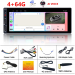 REAKOSOUND Universaalne 1 Din 4G Autoraadio Android Multimeediapleier 6,9-tolline Puuteekraan 1 Din Autostereo Video GPS-navigatsioon 8-core-4+64