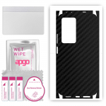 apgo Protective Skin Sticker for the back+sides compatible with Xiaomi Redmi K50 Pro, Full Wrap Film, Foil, Vinyl - Pattern Carbon Black