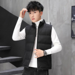 S&uuml;gise ja talve Korea jakk Meeste p&uuml;stkraega puuvillane p&uuml;ksjakk Vabaaja vest Paks vest XXXXL must