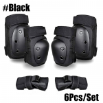 T&auml;iskasvanu/Lapse P&otilde;lvekaitsmed K&uuml;&uuml;narnukikaitsmed Randmekaitsmed Kaitsevarustuse Komplekt Rula S&otilde;itmiseks Rulluisutamiseks Rulluisutamiseks Jalgrattas&otilde;iduks S must