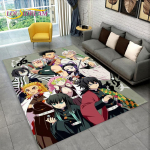 Anime Demon Slaye Area vaip, multifilmi vaibavaip elutuppa, laste magamistoa diivani uksematt, lastem&auml;ngu libisemiskindel p&otilde;randamatt 100x150cm(39x59in)