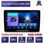 Android Ford New Transit 2009-2019 jaoks Auto Carplay Multimeediam&auml;ngija DSP IPS Video WIFI Bluetooth GPS Navigatsioon 4+64GB 4+64GB