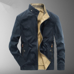 Vabaaja armee s&otilde;jav&auml;e &uuml;mberp&ouml;&ouml;ratav jope meeste suures suuruses M-6XL Jaqueta Masculina Air Force One Spring S&uuml;gis Cargo Mens Stand Collar Joped Mantel XL tumesinine v&auml;rv