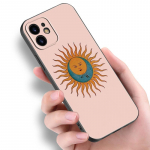 Naljakas P&auml;ike Kuu N&auml;gu Telefonikott Apple iPhone 14 13 12 Mini 11 Pro Max 7 8 XR X XS 7 8 Plus SE 2020 2022 jaoks Must Kate iPhone SE 2022