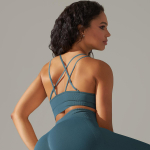 &Otilde;mblusteta soonikuga aluspesu jooga topp fitnessile Spordirinnahoidja naistele J&otilde;usaali treeningriided Naiste Push Up spordir&otilde;ivad M helehall v&auml;rv