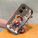 Pehme silikoonist ruudukujulise redeli mustriga telefoni&uuml;mbris, t&auml;ielikult kattev, kaamera p&otilde;rutuskindel kaitse, kummist &uuml;mbris Vivole Vivo Y22 must