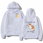 No Talk Me Cute Angry Cat Print naiste kapuutsiga hip-hop pehme kampsun vabaaja fliisist dressipluus Oversize fliisist naiste t&auml;navar&otilde;ivad S
