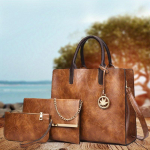 3-osaline Retro Glamour kandekotikomplekt naistele &ndash; moodne k&auml;ekott &scaron;ika ketiga Crossbody ja k&auml;ep&auml;rase m&uuml;ndikotiga &ndash; vanaaegne v&otilde;lu ja praktilisus pruun