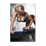 Seksikas kulturismit&uuml;druku lihaste fitnessi plakat ja tr&uuml;kised Spordil&otilde;uendi maalimine Seinakunsti pilt j&otilde;usaali elutoa kodukaunistuseks 21x30cm No Framed