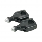 2 tk Mootorratta eesmine juhtraud, rasvavarda kinnitusklambrid p&uuml;stik Dirt Bike ATV 22mm 1 1/8' Mootorratta juhtrauda klambri adapter alumiiniumist must