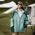 Naiste v&auml;rvisobiv tuulejope Pikad tuulepluusid, kapuutsiga tuulepluusid, kerged vihmamantlid, naiste retrojope M must