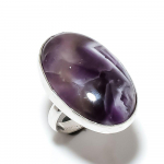 Natural Chevron Amethyst Gemstone 925 Sterling Silver Gift Ring Size 11 e9z47
