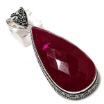 Ruby Natural Gemstone Handmade 925 Sterling Silver Gift Pendant 2.96 d3k38