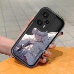 Pehme silikoonist ruudukujulise redeliga printimismustriga telefoni korpus, t&auml;iskaanega kaamera p&otilde;rutuskindel kaitse kummist &uuml;mbris Xiaomi Redmi jaoks Redmi Note 12 Pro 5G valge