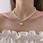 Elegantne p&auml;rlihelmestega kaelakee naistele naistele moekivist kivikest, s&uuml;dameripatsiga kaelakee Choker ehted LXY