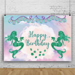 Merineitsi palju &otilde;nne s&uuml;nnip&auml;evaks B&auml;nneri taustaga laste vin&uuml;&uuml;lkaunistus A-120x80cm