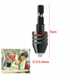 Mini v&otilde;tmeta puuripadrun 0,3&ndash;8 mm isepinguvad elektrilised puuriotsad tsangide kinnitust&ouml;&ouml;riistad 1/4 kuuskantvarrega kiirvahetusmuundur 0.3 -3.4mm