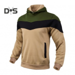 Meeste s&uuml;gistalvine kapuuts Colorblock pingutusn&ouml;&ouml;r Paks pl&uuml;&uuml;s pikkade varrukatega suur tasku kapuutsiga retro &otilde;huke vaba igap&auml;evane vabaaja sporditopp L sinine