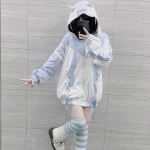 90ndate Harajuku Kawaii Pullover Bandage Sviiter Y2k Esteetika Pusad Naiste E-t&uuml;druk Goth Streetwear Top L