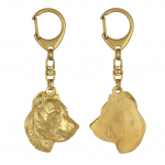 Presa Canario, Dogo Canario, Canary Mastiff - Gilded key ring with dog, handbag decoration, luxury accessory by Art-Dog brand