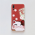 Lucky Cat TPU &uuml;mbris iPhone XR 7 8 14 15 11 12 13 X XS Pro Max Xiaomi Redmi 13C Note 9 Samsung A22 S23 S24 Ultra Plus VIVO jaoks iPhone 12 Mini tuhmkollane