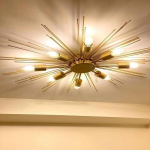 Seinavalgusti Sconce Valgusti 8 Valgusega Seinavalgusti Vanaaegne Stiil Seinavalgustid Messing Satelliit brown