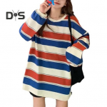 Triibuline &otilde;huke sviiter Pehme veniv ja stiilne avara kehaosaga naiste topp maksimaalse mugavuse tagamiseks 2XL