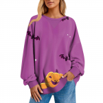 Naiste vabaaja triibuline pikkade varrukatega s&auml;rk S oranž