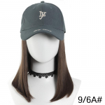 Tikitud kirjad tumesinine nokkm&uuml;ts l&uuml;hikesed sirged juuksed naiste s&uuml;nteetiline parukas lihtne kanda sobib igap&auml;evaseks kasutamiseks