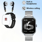 K&otilde;rvaklappide nutikell TWS 2-in-1 juhtmeta Bluetoothi ​​kahe k&otilde;rvaklappide &uuml;hendus Mobiilse fitnessi spordi nutikell