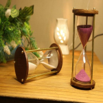 Komplekt 2 ja Puidust Liivakell Liivatimer 25. pulma-aastap&auml;eva kingitus Kodu kaunistus