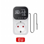 K&otilde;rge t&auml;psusega digitaalse temperatuuriregulaatori pistikupesa EU pistik Smart termostaadi l&uuml;liti Kalapaagi puuteekraan Kodu termostaadi pistikupesa K&uuml;te jahutus