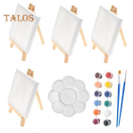 14/23 tk/komplekt Mini l&otilde;uenditahvel koos molbertiga v&auml;limaalimise komplektiga meisterdamise kerge maalikunsti komplekt A