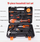 Kodune t&ouml;&ouml;riistakomplekt: K&auml;sitsi ja elektrit&ouml;&ouml;riistade komplekt puidut&ouml;&ouml;tlemiseks, remondiks ja isetegemisprojektideks 19-piece household tool set