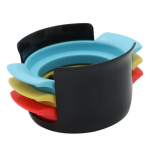 Kolm-&uuml;hes roostevabast terasest munal&otilde;ikur Multifunktsionaalne maasika-seene v&otilde;ileivasalat k&otilde;vaks keedetud munad kuubik, l&otilde;ikamisriist K&ouml;&ouml;gividinad must