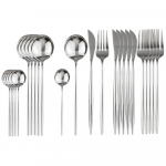 24 tk roostevabast terasest s&ouml;&ouml;giriistade komplekt k&ouml;&ouml;k roheline kuldne s&ouml;&ouml;giriistade komplekt nuga kahvel lusikas s&ouml;&ouml;gin&otilde;ud lauan&otilde;ud minimalistlikud h&otilde;ben&otilde;ud h&otilde;be