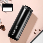 DZQ roostevabast terasest kohvikruus kaanega Thermal Cup termos veekohvikule reisimiseks joogin&otilde;ud isoleeritud veepudel 400ml 550ml 550ml valge