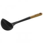 STAUB Aksessuaarid - Louche, 31 cm, Silicone Noir, Bois d'Acacia