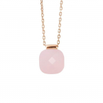 LOVA LOLA VAN DER KEEN - Collier - V&eacute;ritable Cristal Rose - Argent Massif 925 Milli&egrave;mes - Colori Or Rose - Bijou Femme